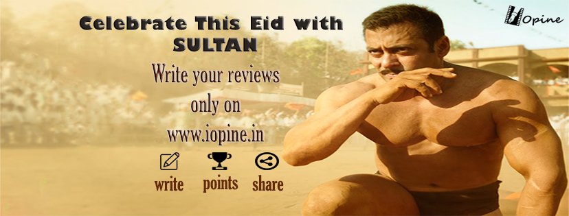 OfficialIOpine's tweet photo. Celebrate #Eid with #Sultan Write review only on https://t.co/GMuWGTIWvV #SULTANKaDaavIn10Days Just Login to write https://t.co/QRRG9Njh5I