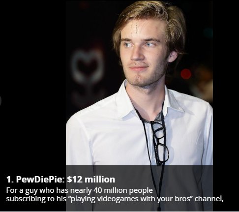 OfcourseSocial's tweet photo. #OfcourseUpdates: The world's top earnings YouTube stars 2015 https://t.co/LqYfXCyYfh https://t.co/6iGy02VhhZ