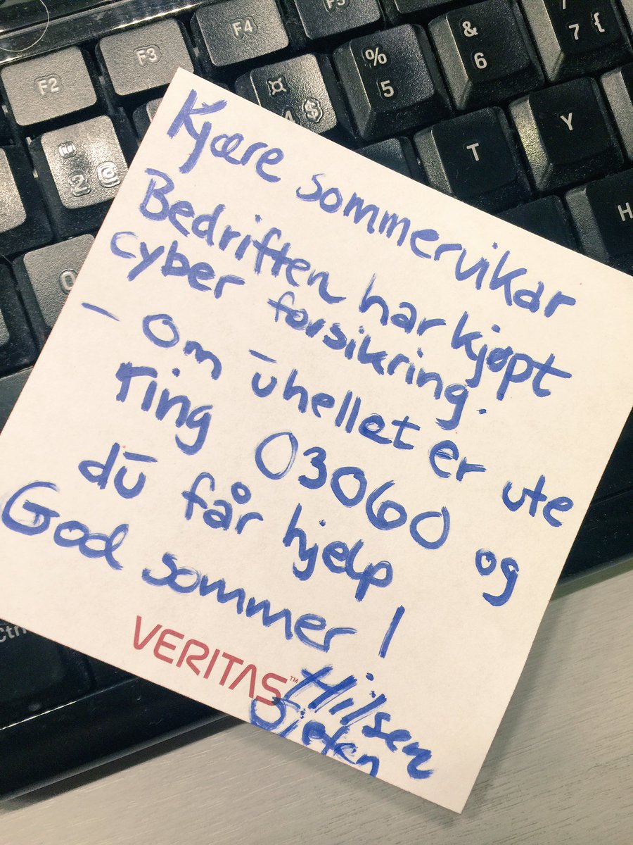 TTmmernes's tweet photo. IT-Sikkerhet forankres hos øverste #Leder @AteaNorge #Planlegger #kompetangse #Kjenner #Trusselbildet @JacobsMichja https://t.co/WPp43IwUPE