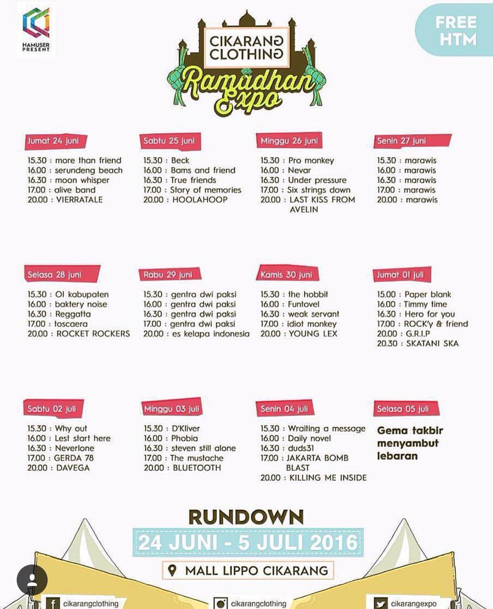 next stop..Cikarang! siaaap FRIENDS??? merapat ke <a href="/CikarangExpo/">CikarangClothingExpo</a> 28 Juni ini! jam 8 mlm