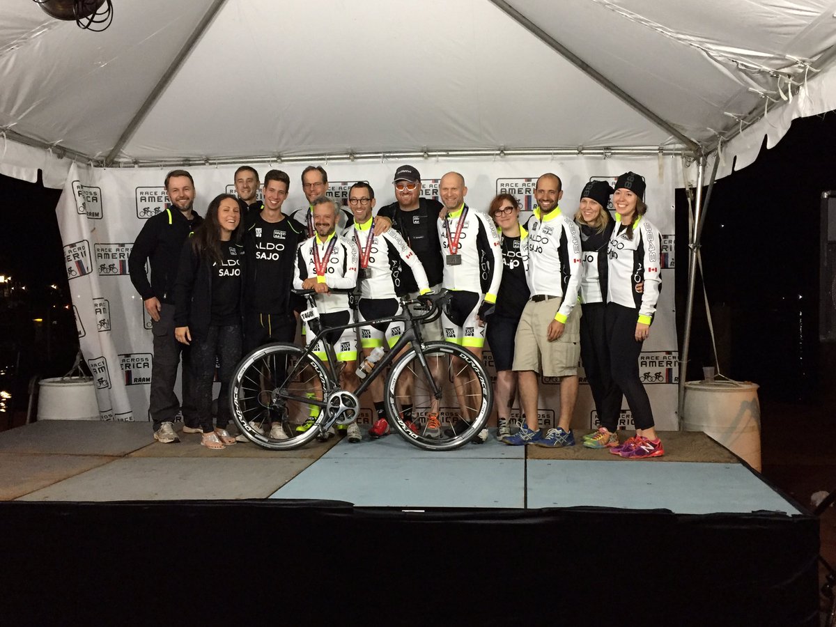 ALDO_RAAM's tweet photo. ALDO Racing finished the Race Across America in 7 days, 12 hours and 22 minutes! #RAAM2016 https://t.co/0wXYRibLp9