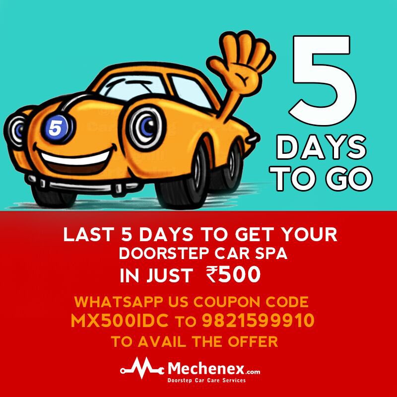 mechenex's tweet photo. 5 Days Left! Hurry Up!
Call Or Whatsapp 9821599910
#SummerizeYourCar #RevvingUpSummer #Mechenex #InteriorDryClean https://t.co/UxIw3I7M0S