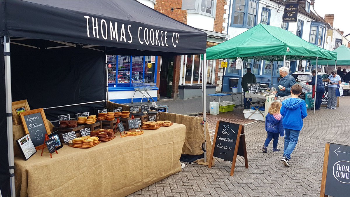 thomascookieco's tweet photo. Back in #westmalling #farmersmarket today!! All set up and ready to go!! @mfarmersmarket #cookieness https://t.co/vbFrSnNXMZ