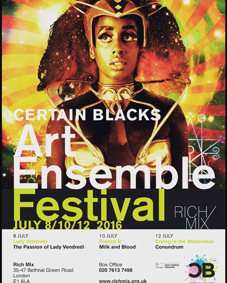 cryingwildernes's tweet photo. Calibrating the aeons in 3 nights of theatre #certainblacks #richmix #cryinginthewilderness #frankob #ladyvendredi https://t.co/VHwEqLXjYP
