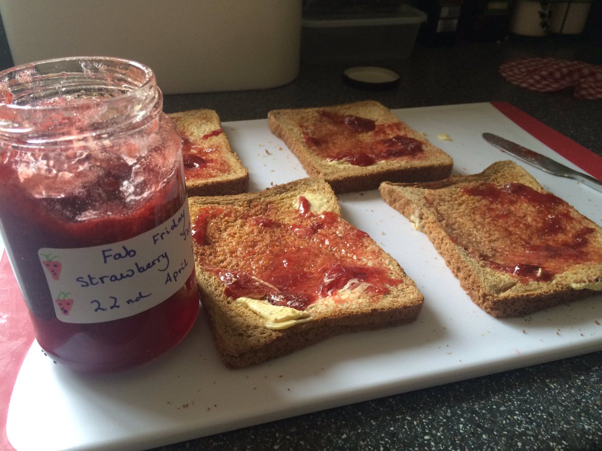 aeathorne's tweet photo. @meadowdalemh thanks year 4 for making the jam. Very much enjoyed by the Eathorne household #jamandbread https://t.co/uLEHL8cuog