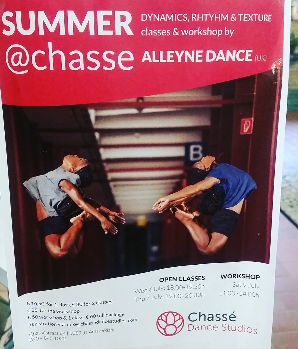 AlleyneDance's tweet photo. COME TO CLASS AMSTERDAM 

@HJS Summer Intensive 
Open classes @ChasseStudios  

Great weekend @dutchopendance1 https://t.co/d1Q4qTkc4N