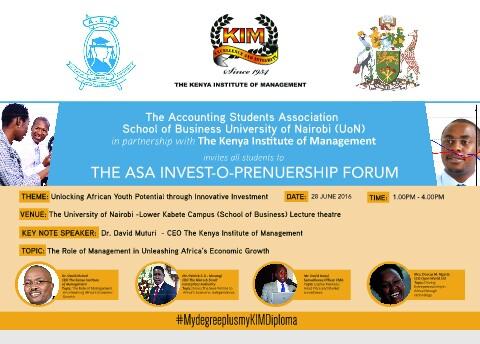 asa_uon's tweet photo. Where will you be this  coming Tuesday??  ASA brings to you the
Invest-o-preneurship forum at Lower Kabete Campus https://t.co/3xbkkIQ2D2