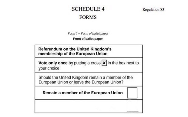 ZombieHuntersUK's tweet photo. #UK #government redesigns ballot paper in case of second #EUreferendum https://t.co/MLe1C1XBXO
