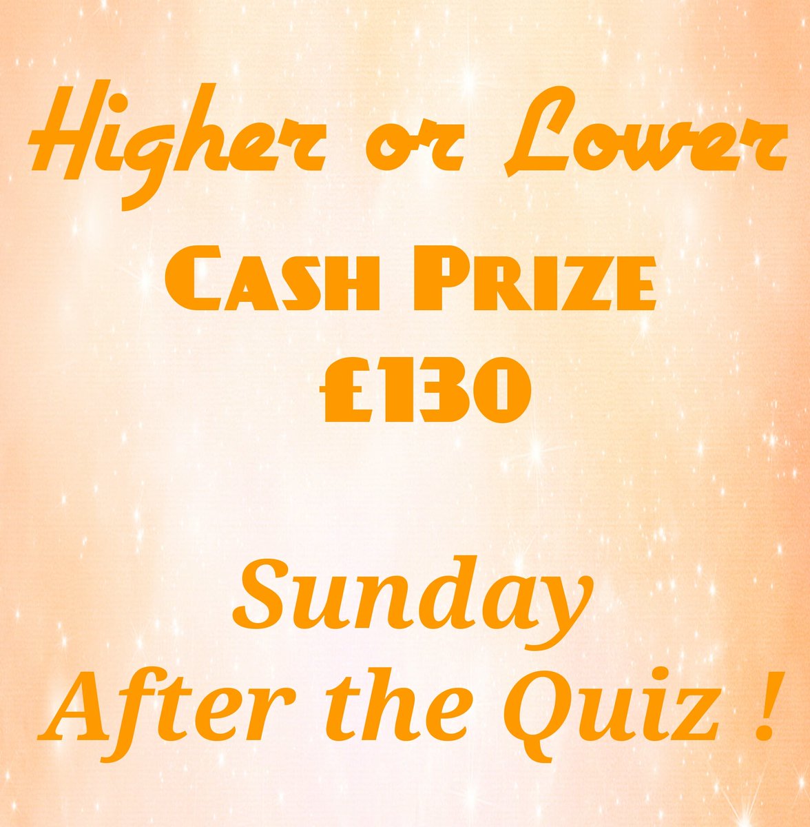 HareHoundrednal's tweet image. Join us tonight @ 8pm for the quiz ! Followed by higher or lower , £1 entry chance of winning £130!