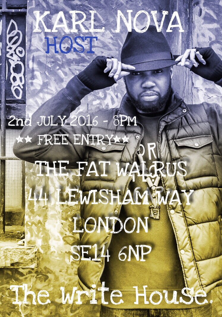 2nd JULY 2016 - 8PM
** FREE ENTRY**

THE FAT WALRUS
44 LEWISHAM WAY
LONDON
SE14 6NP