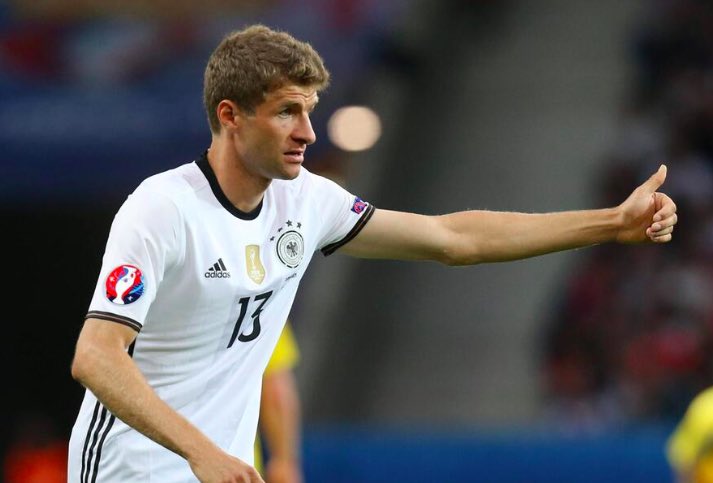 I believe in a German victory against Slovakia. My prediction 2:0 and @esmuellert_ will Score his 1st goal #EURO2016
