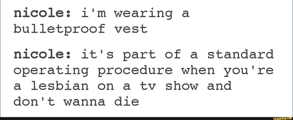 kssmysnflwr's tweet photo. #StandardProcedure #FinallySomeoneGetsIt #BulletProofVest #Wayhaught #BuryTheTrope #RenewWynonnaEarp @KatBarrell https://t.co/VJ0Wka7eDP