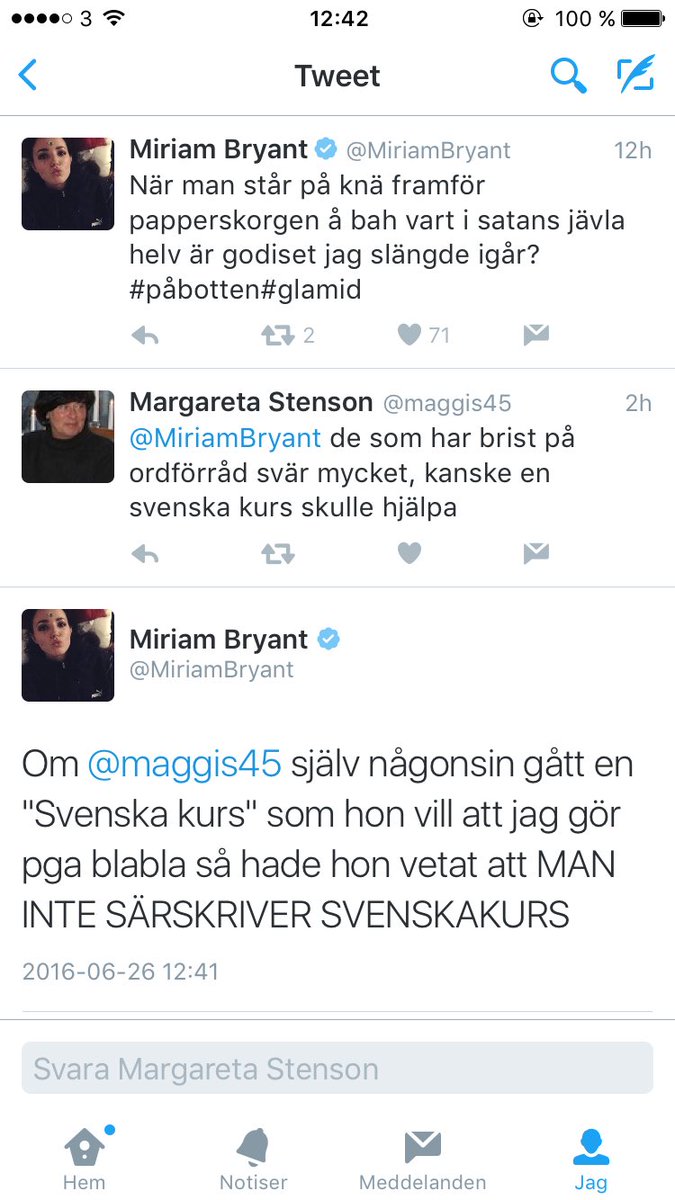 MiriamBryant's tweet photo. LÅT EN KVINNA SVÄRA 😁 https://t.co/BeJMKLdbOO