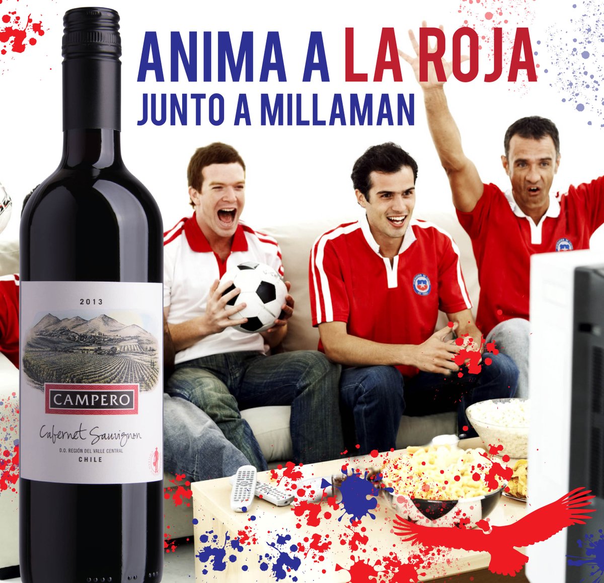 MillamanWines's tweet photo. Vamos Chile!! #CopaAmerica #millamanwines https://t.co/3b5ty2q9U6