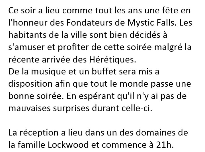 TVDTORPG1's tweet photo. Événement de ce soir pour l'ouverture du RPG 😊 https://t.co/aRxNuxtK10