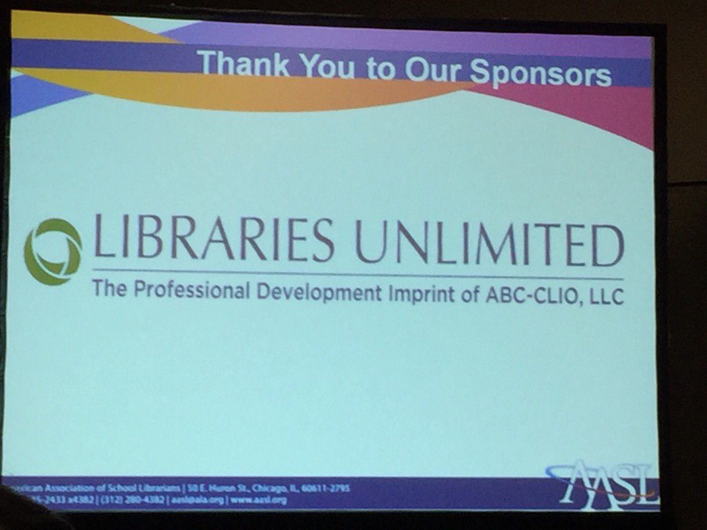 ldharring's tweet photo. Affiliate assembly #aasl #ala16 thank you #abcclio https://t.co/jfEZBy5qxE