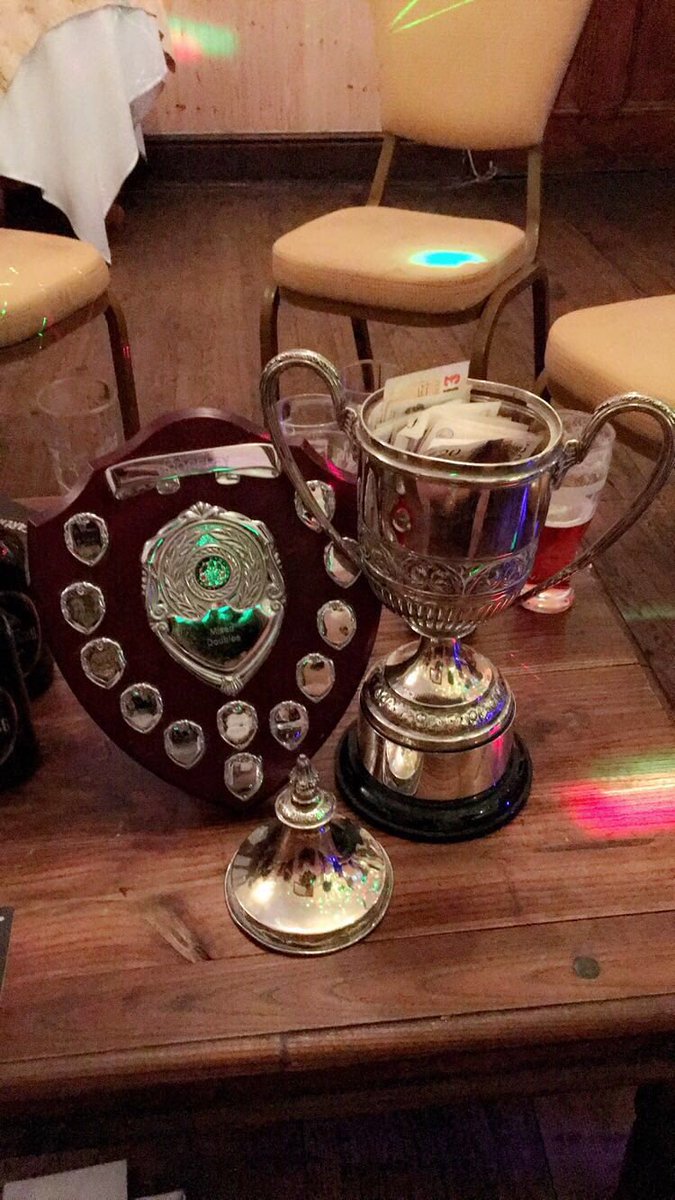 well done to our fab darts team who picked up the league trophy last night! Bring on another successful season 🏆🏆🏆
