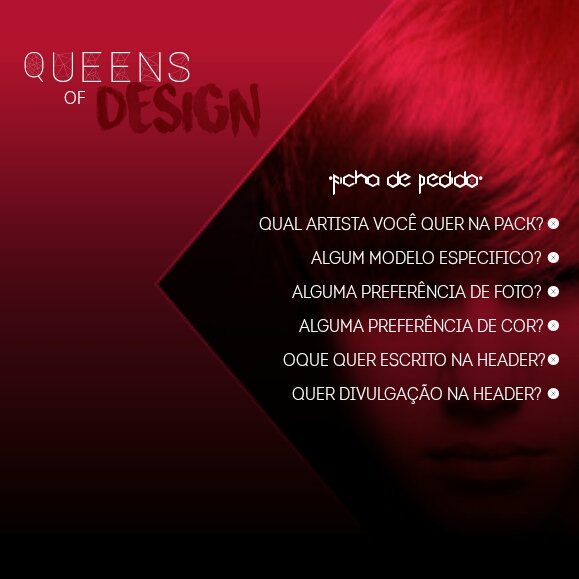 queensofdesign_'s tweet image. •Faça seu pedido•
-Para achar packs para fcs do seu idolo veja nas tags citadas nos comentarios abaixo.