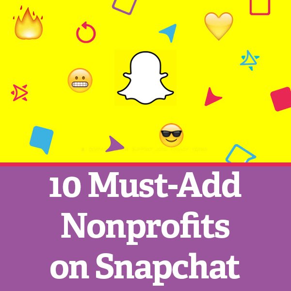 10 Must-Add Nonprofits on Snapchat: buff.ly/28ZOqmj