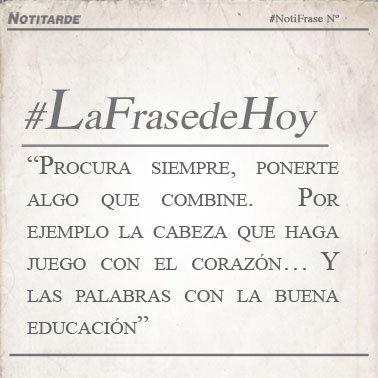 webnotitarde's tweet photo. #FelizDomingo Acá le dejamos la #FraseNotitarde del día ¡medítala! https://t.co/bXhEREcVal