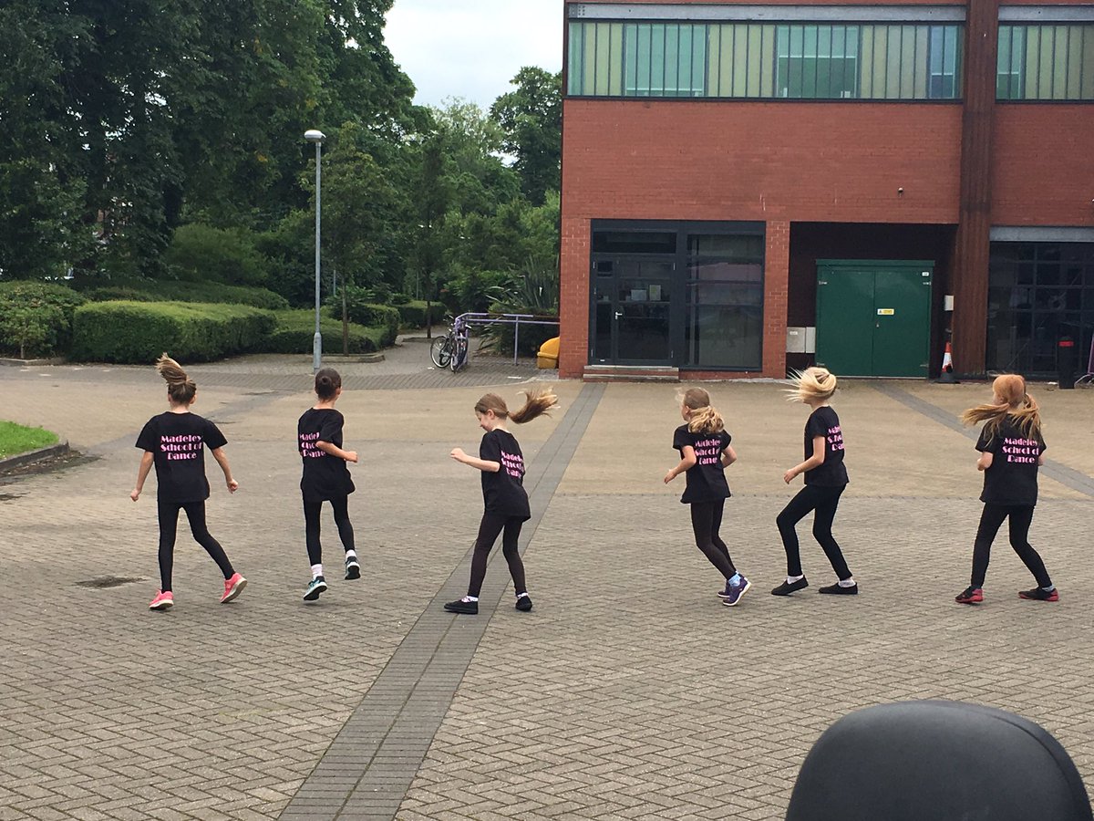 The <a href="/dance_madeley/">Madeley Dance</a> are in full swing at #Westdidsbury Performing at the front of the hospital folks!