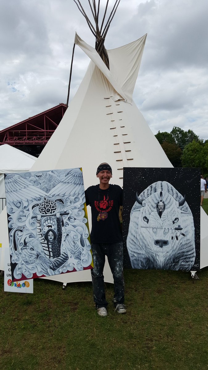 trebabygurlz's tweet photo. #AboriginalDayLive #ADL2016 2 original paintings #artistpatrickross #sevensacredteachings #whitebuffalowoman https://t.co/sdoMJZexEJ