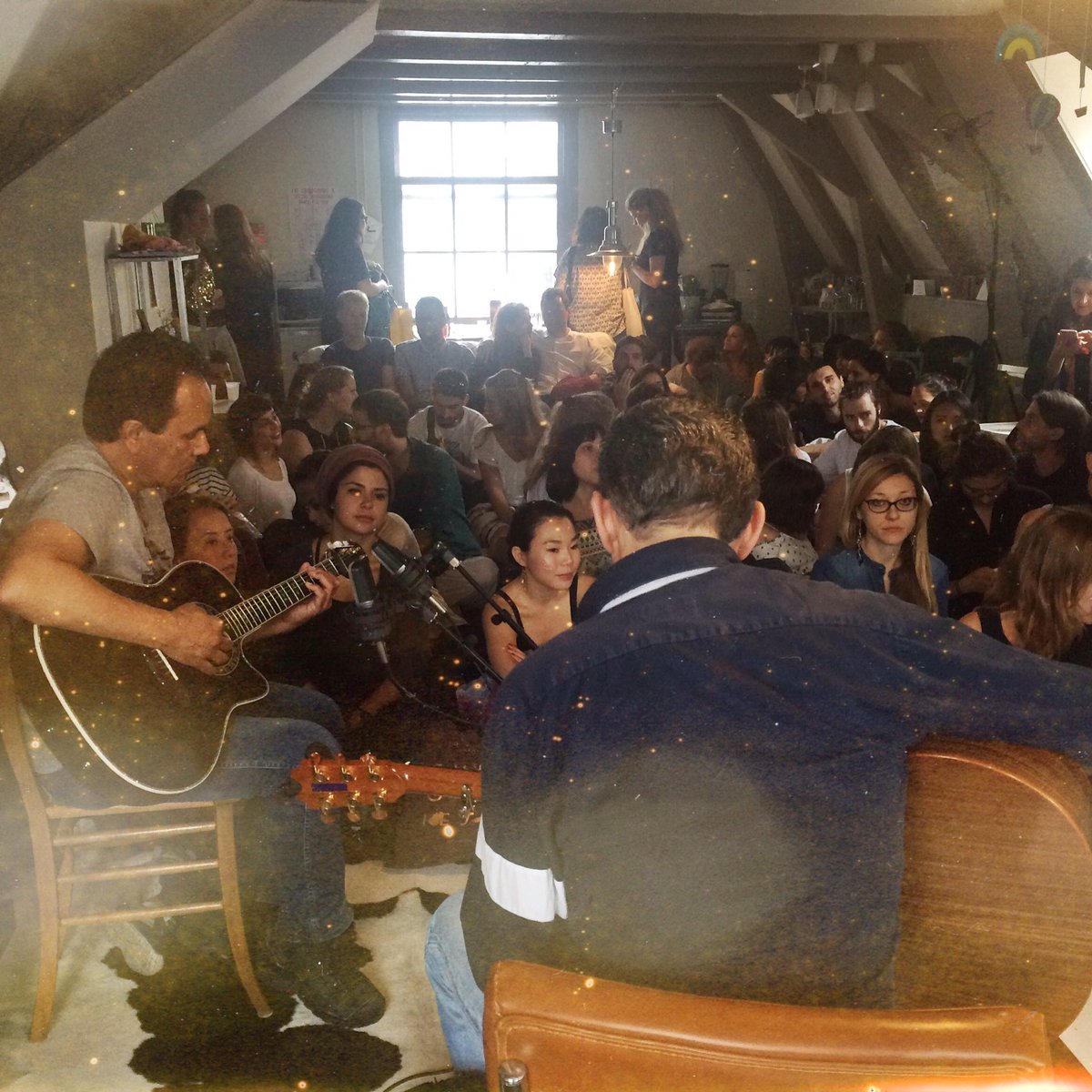 First duo. Acoustic magic #vibes.