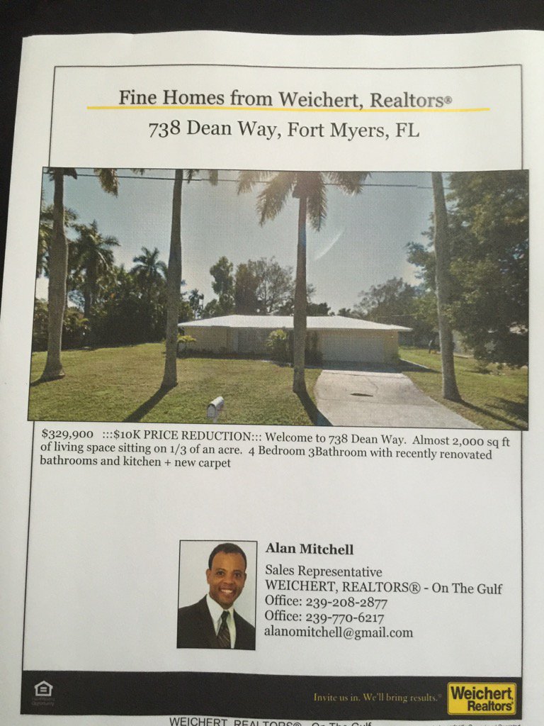AlanMitchellFit's tweet image. Open House Sun 6/26 @738 Dean Way Ft Myers recently renovated 4br 3ba $329,900 come see for yourself