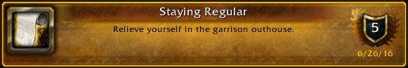 darknhazy's tweet image. I just earned the [Staying Regular] Achievement! #Warcraft Send help please I've fallen down the hole!! #GnomeIssues
