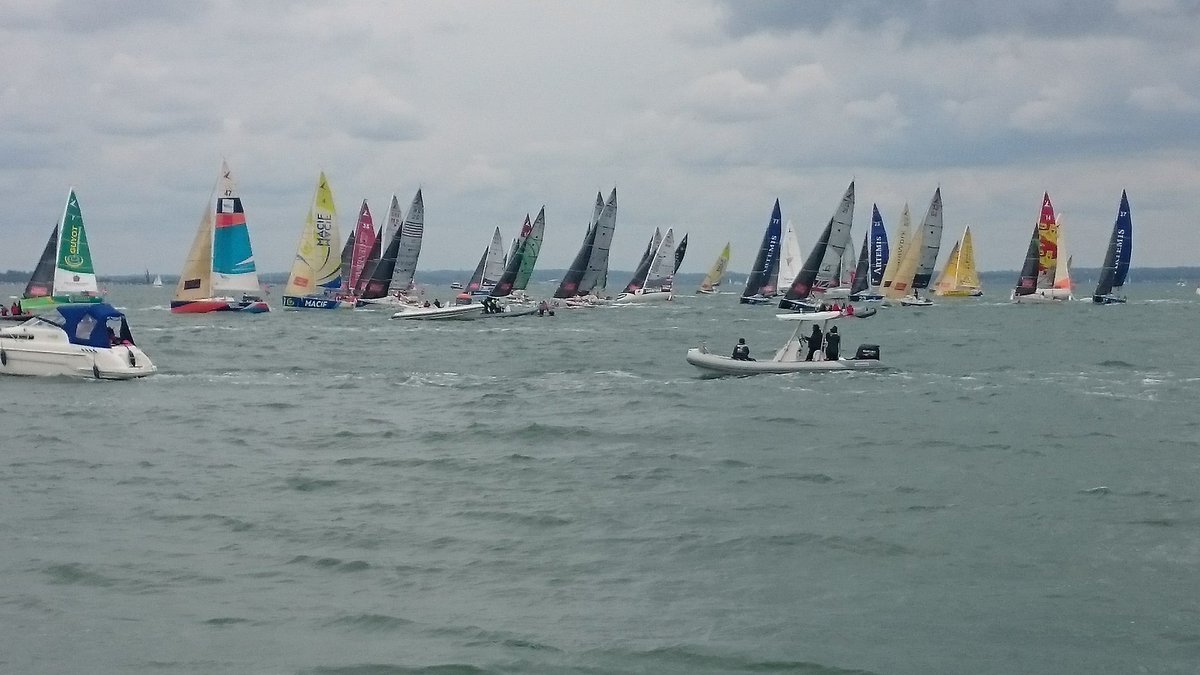 And they are off. Head down to Cowes Green to see the fleet,