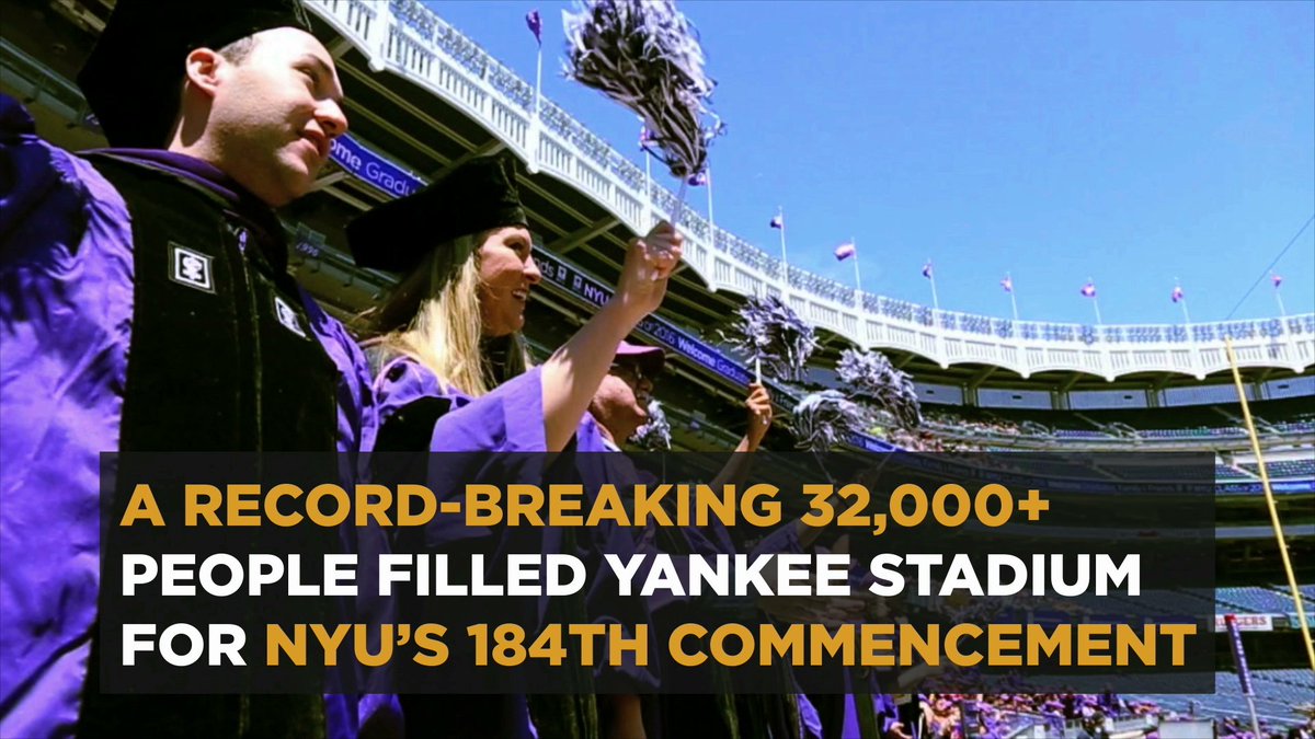 nyuniversity's tweet photo. 32,000 in attendance at #NYU2016's commencement + 9 other #NYU stories you may have missed: https://t.co/TSQs3XwgcV https://t.co/FU114KJRiR