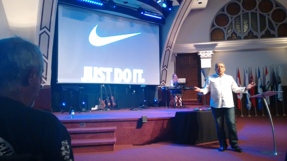 ThingsMandySays's tweet photo. When your pastor is encouraging the church to overcome crisis in our lives... #justdoit #lovemychurch https://t.co/76BsfMCHbT