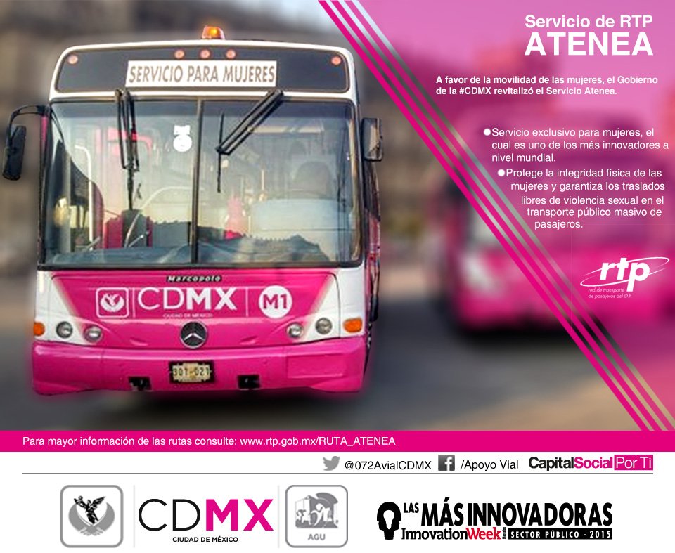 072AvialCDMX's tweet photo. El servicio #Atenea de #RTP_CDMX es exclusivo para las ciudadanas de la #CDMX. https://t.co/jTErIsY5U3