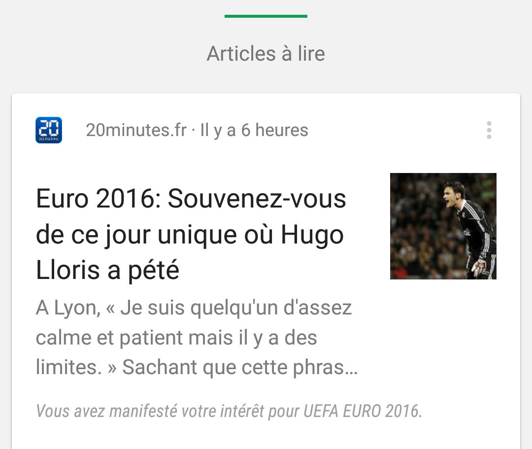 Mouchemousse's tweet photo. Merci @GoogleFR pour tronquer les titres comme il le faut. #Lloris  @20Minutes  #EURO2016 https://t.co/UQF5jXZzm4