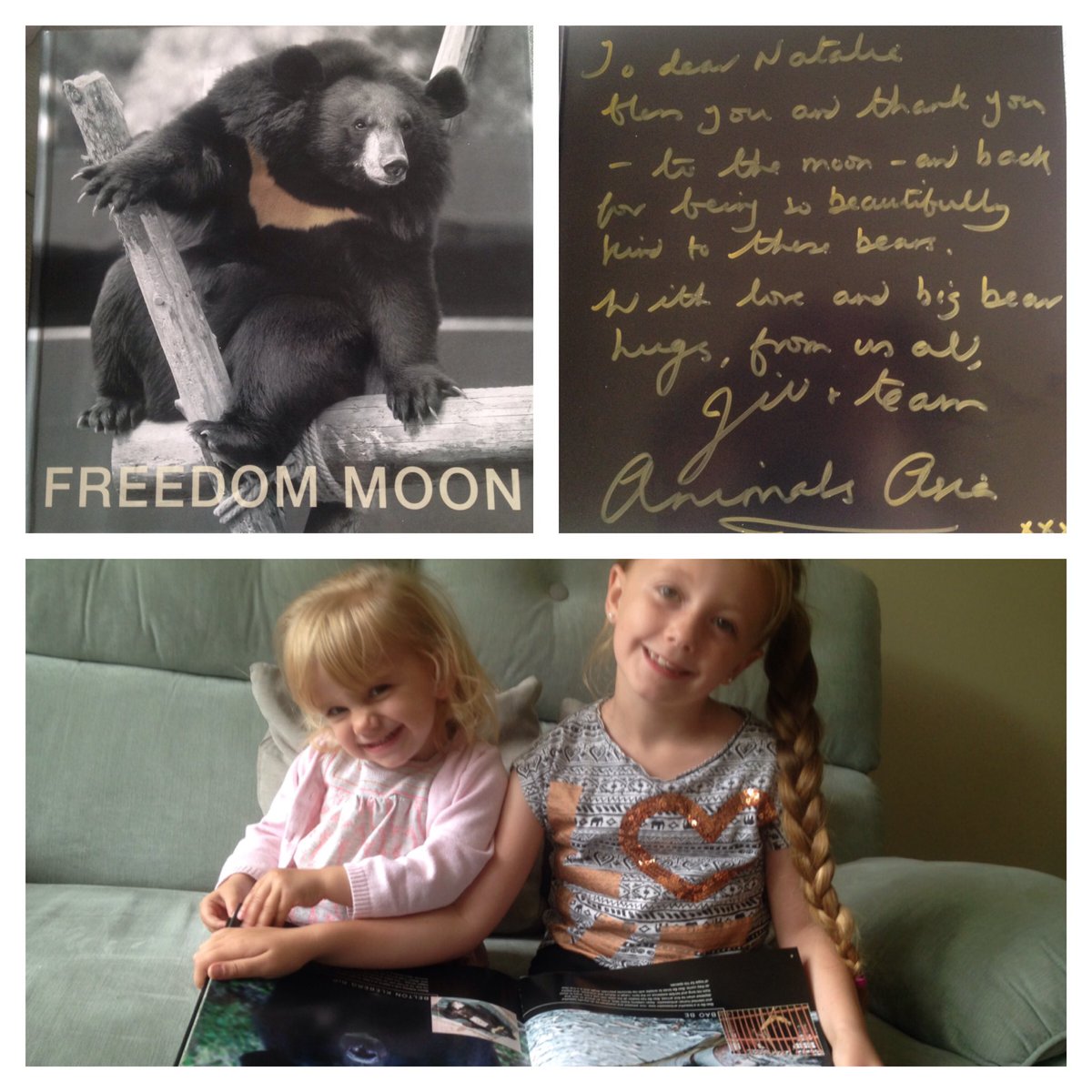 natalie_cliffe's tweet photo. Thank you so much @moonbearJill for my beautiful book, my girls are in love with the gorgeous moon bears ❤️ https://t.co/Rc6s2Mo5J5