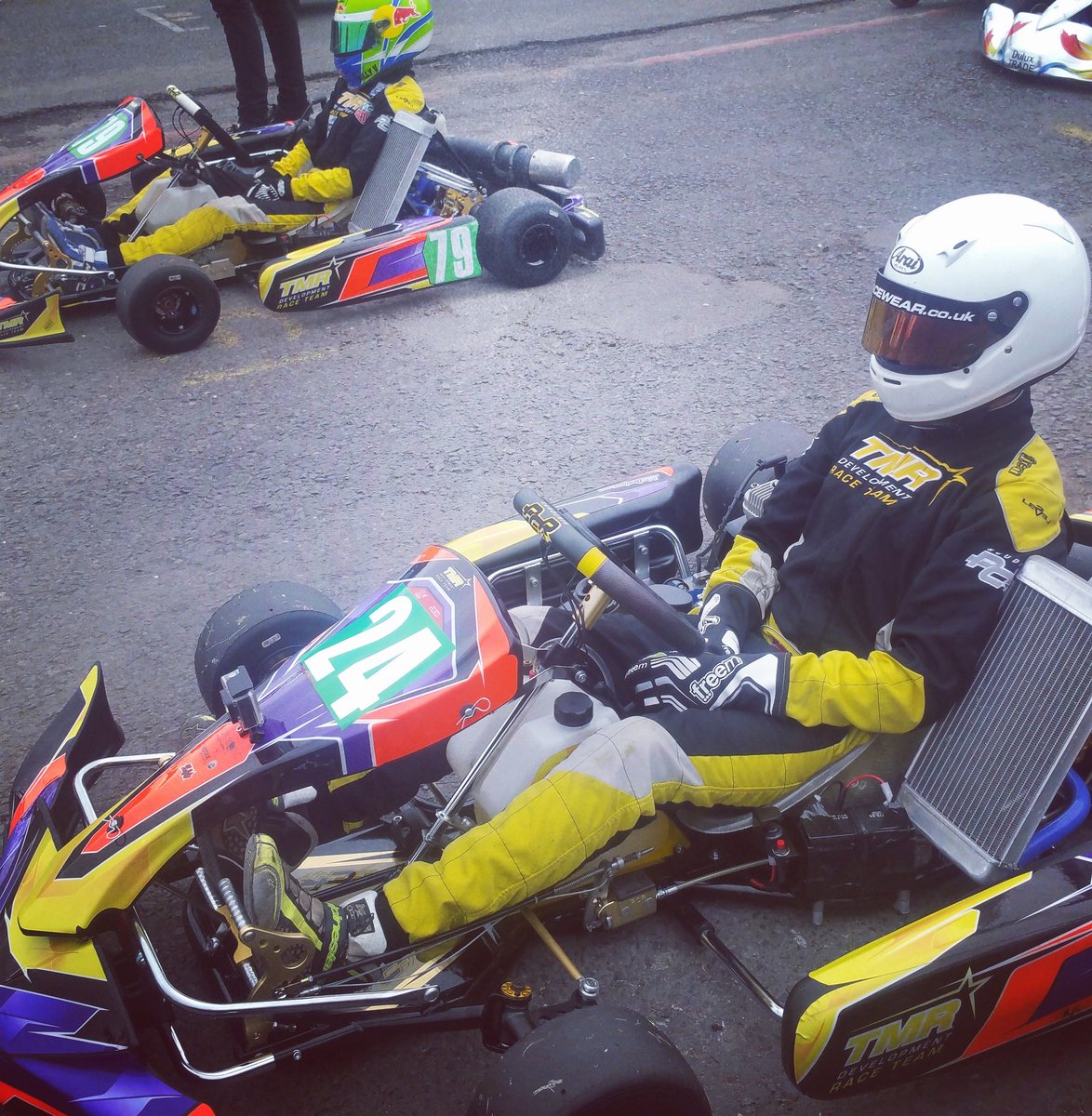 TMRDevelopment's tweet image. Good win in Junior X30 @MBKCkarting newest signing Vassilev taking his first win, just ahead of team mate Bennett