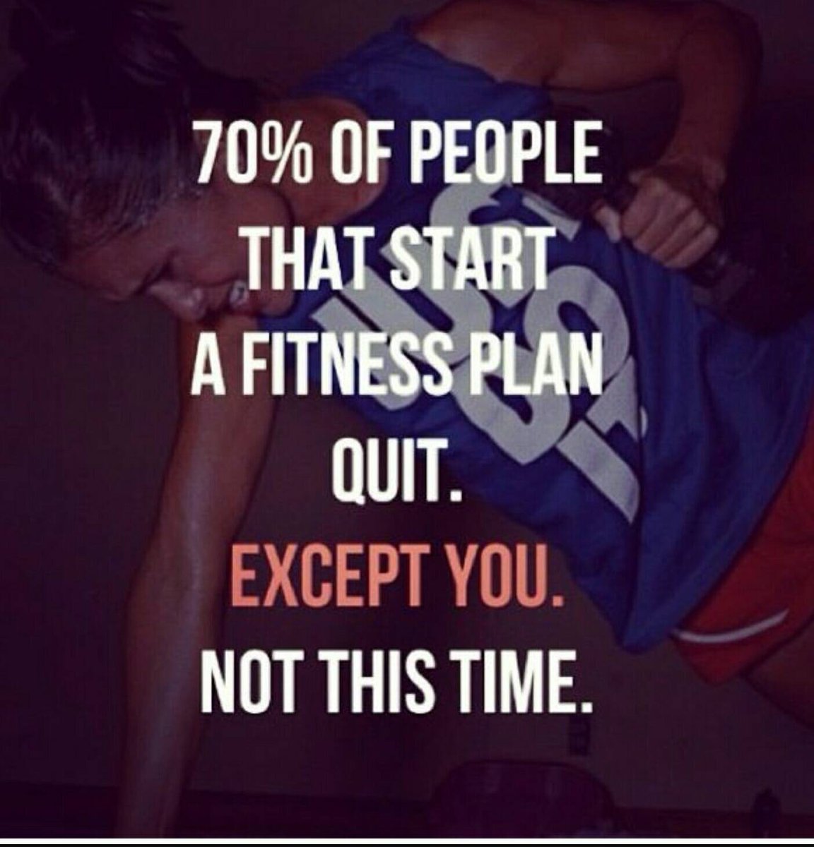 AspiringToExcel's tweet photo. 70% of people that start a fitness plan quit. Except you. Not this time. #fitness #motivation https://t.co/eNWAib4hfQ