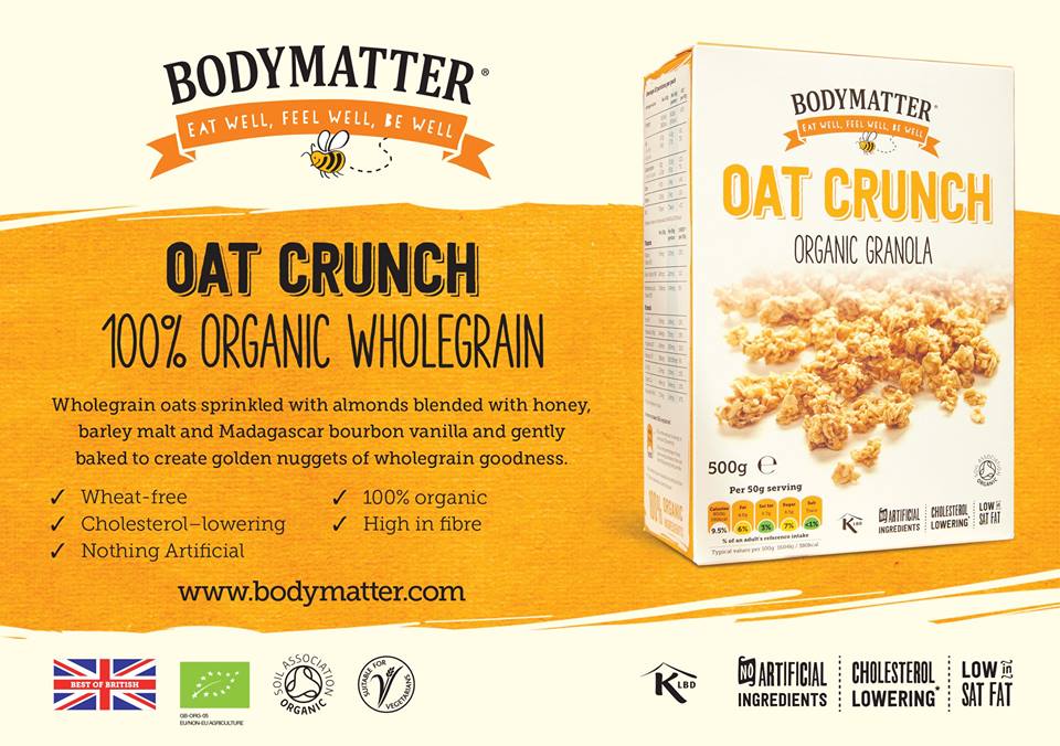 KLBDdirect's tweet image. Bodymatter Oat Crunch #Organic Granola is #KLBD #KosherCertified Parev, with the logo. bodymatter.com/buy/
