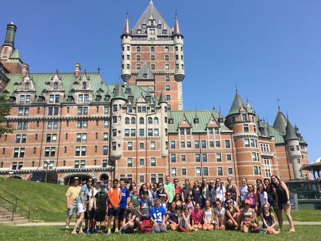 MmeNesfield's tweet photo. Our kids got to see some historical landmarks this am. #ChateauFrontenac #BasiliqueStAnne #quebecadventure https://t.co/raS3tOcT6J
