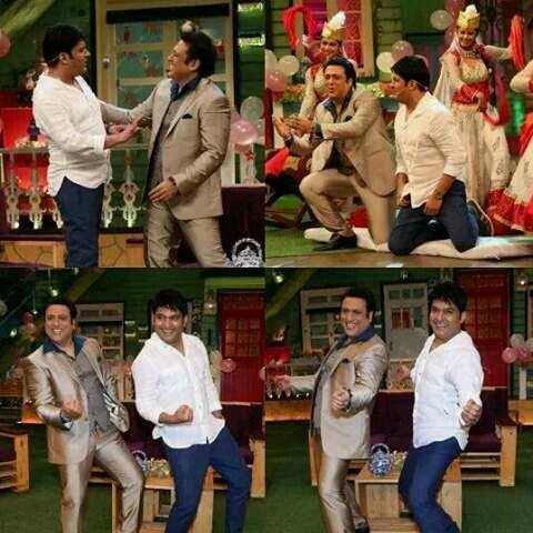 henne38's tweet photo. the dancer god @ActorGovinda &amp; his apprentice @KapilSharmaK9 wow super fantastic 😊🙏👌 unique - many love big hugs https://t.co/lXsq9T0xRN