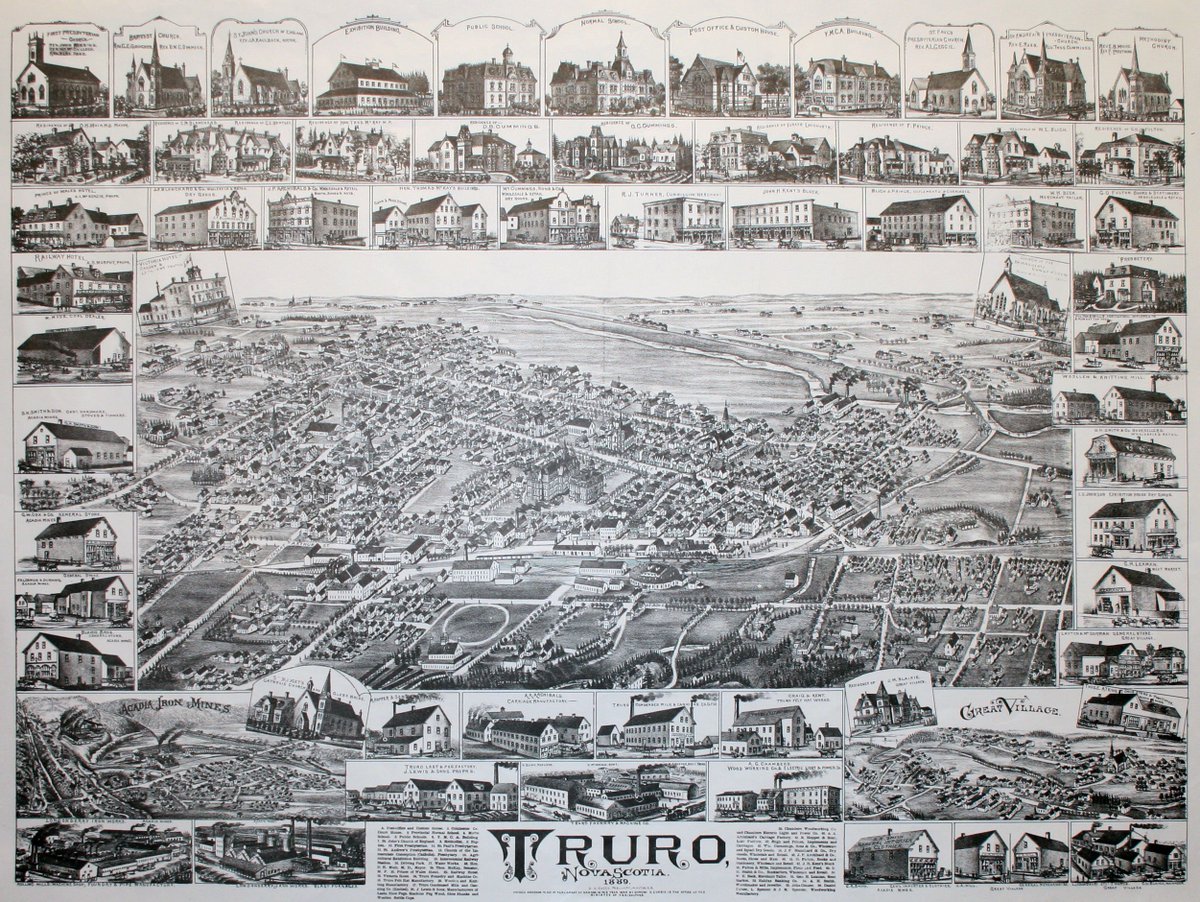CanadianGIS's tweet photo. historic #map of Truro, the hub of @NovaScotia - @GANSorg @geography_stuff @trailerparkboys https://t.co/IPNFsD7ca3