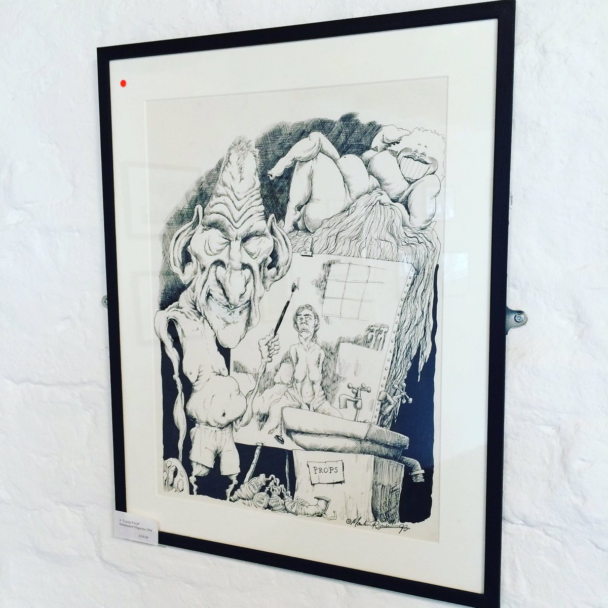 LadywellGallery's tweet photo. @brockleymax sold on the last full day of the Martin Rowson exhibition, Hell. In a Hand Cart. Open till 6pm! https://t.co/ABozZXLHMA
