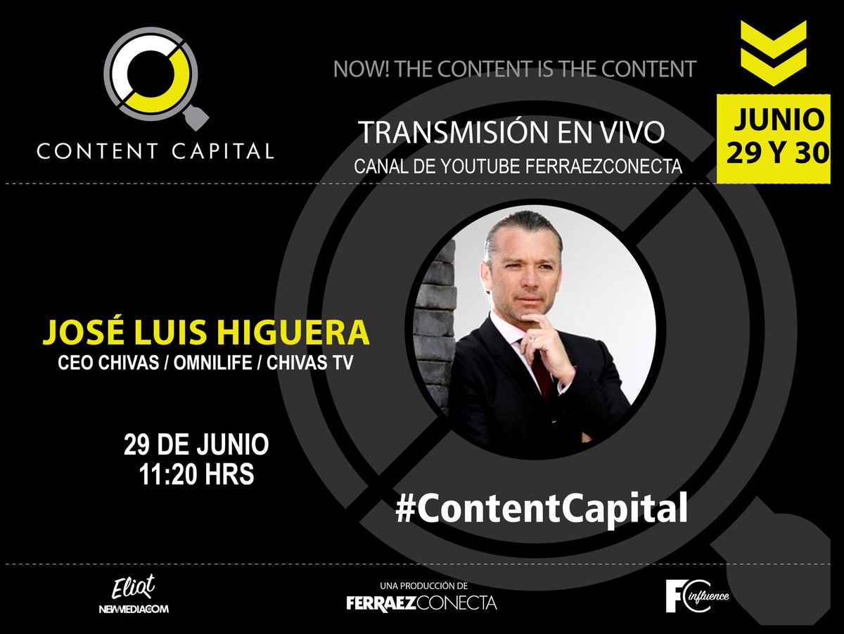 EliotMedia's tweet photo. El próximo 29 de junio tendremos noticias acerca de @ChivasTVOficial en #ContentCapital @Chivas https://t.co/K3zKj1v9c6