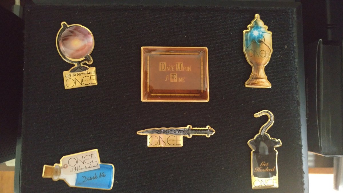 MitigatedText's tweet photo. Throwback to past #SDCCs and my complete #OUaT pin collection! @AdamHorowitzLA https://t.co/1igEOw8KRK