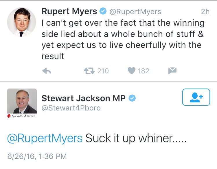 fieldproducer's tweet photo. That's an MP replying to a legitimate point made by a journalist, this is the level of British politics right now. https://t.co/ja1xXlT3Ks
