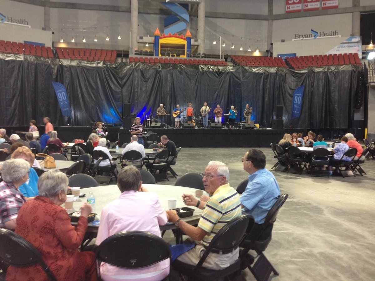 Bryan_Health's tweet photo. Kicking off the Bryan ice cream social at @PinnacleArena! #LNK #bryan90 https://t.co/n1Lf33Yhms
