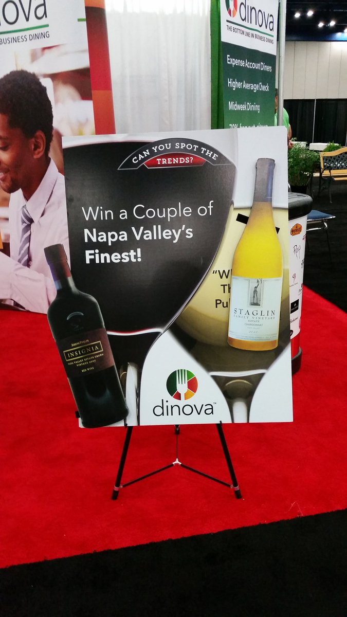 Dinovanetwork's tweet photo. Don't forget to stop by for a chance to win some magnificent Napa Valley wine! Booth 416. #TRAMarketplace #TRA2016 https://t.co/sPQNCPm0dG