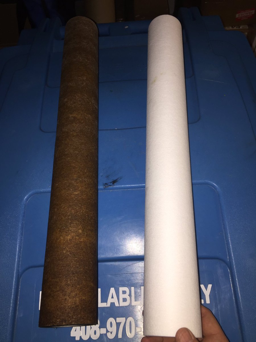skottyknows's tweet photo. Just replaced the water filter for my house. This is 4 months of buildup #municipalityfail #gross https://t.co/qf8NFrgZbb