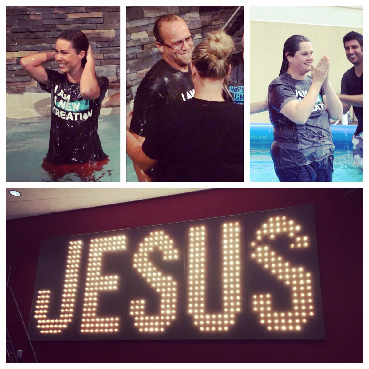 Northside_CC's tweet photo. We ended up with 40 baptisms this weekend and only 7 spots left on the light bulb wall! Yeah, God! https://t.co/GSwescmXai