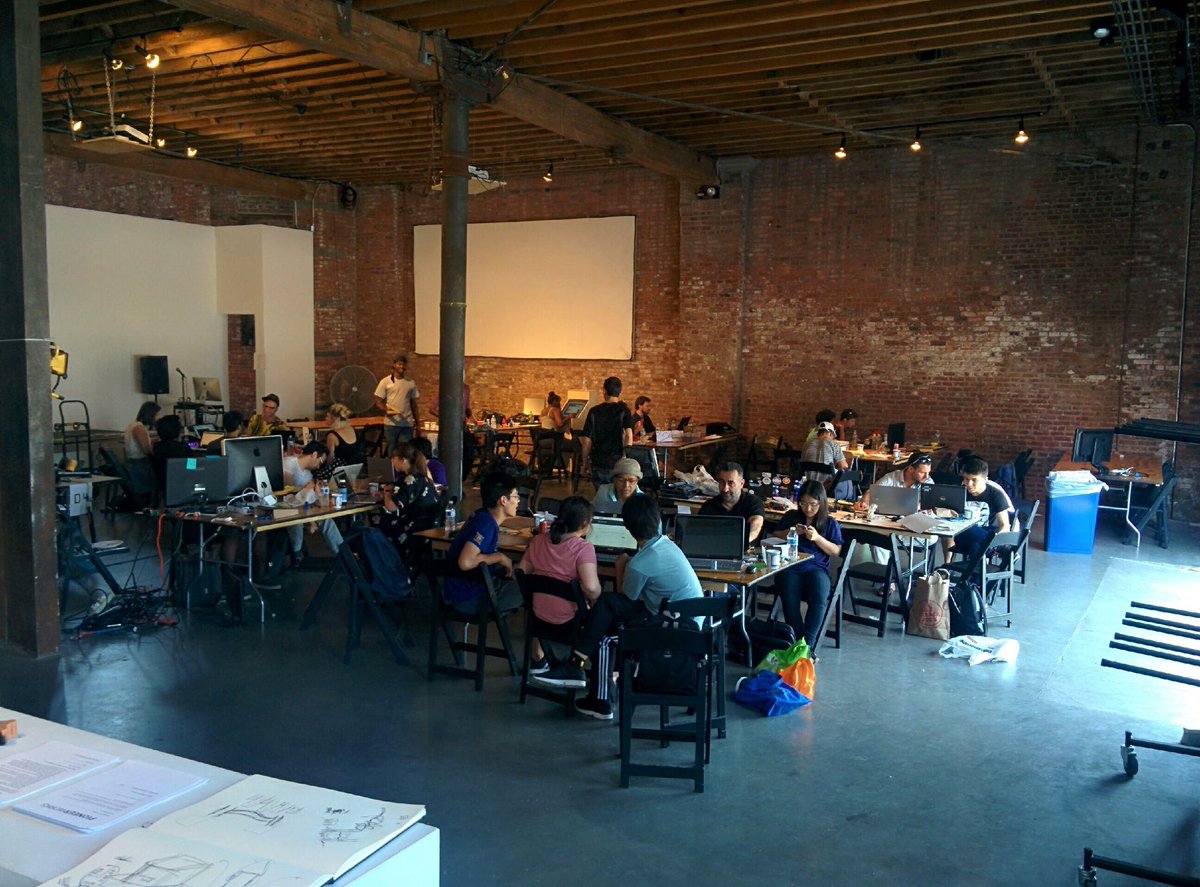 PioneerWorks_'s tweet photo. It's the final countdown and hackers are finishing their projects as we speak #hrh16 #hackredhook https://t.co/Crg3BT2e7u